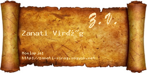 Zanati Virág névjegykártya